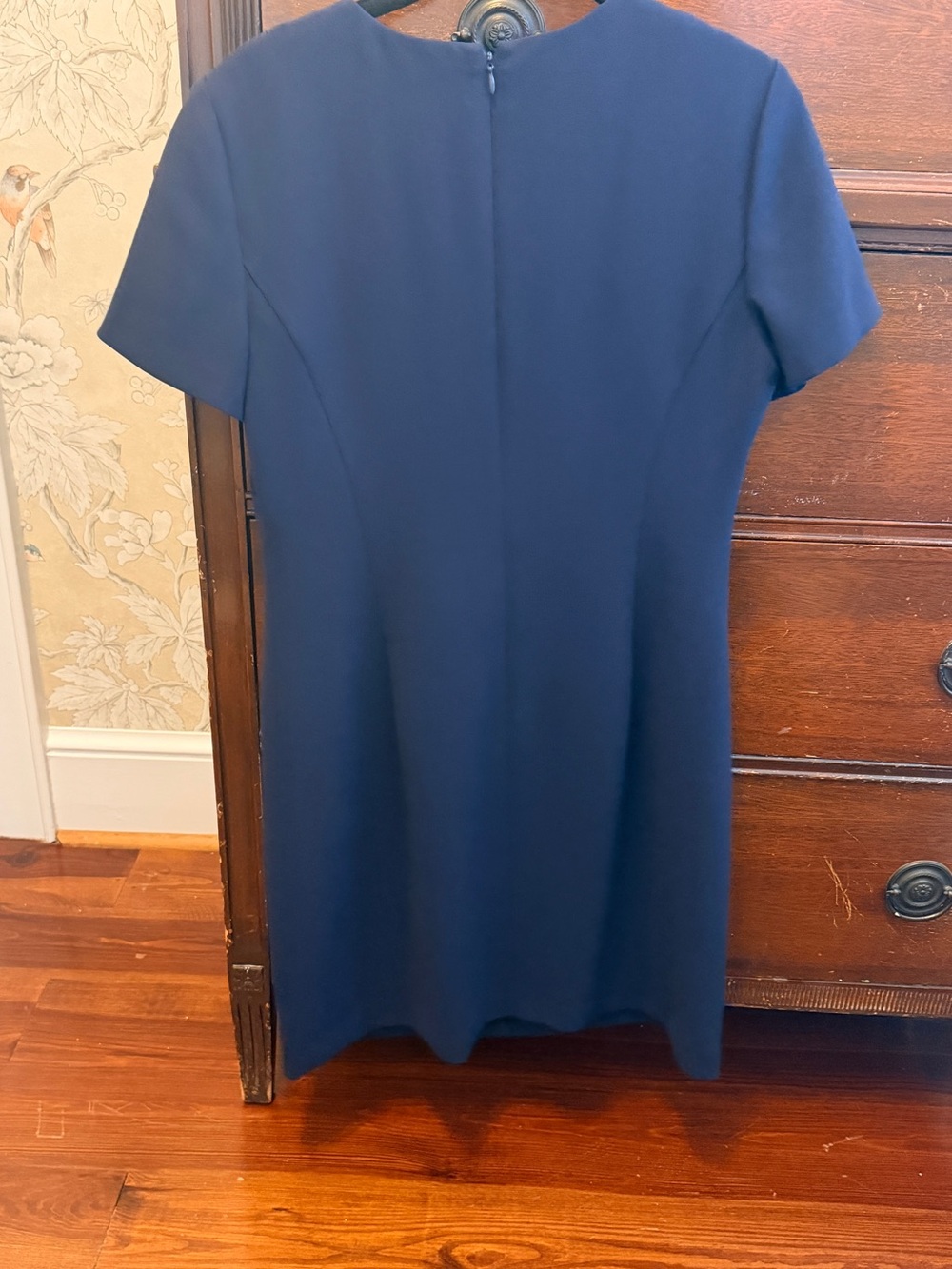 Theory Navy Short-Sleeve Sheath Dress - Picture 3 of 5
